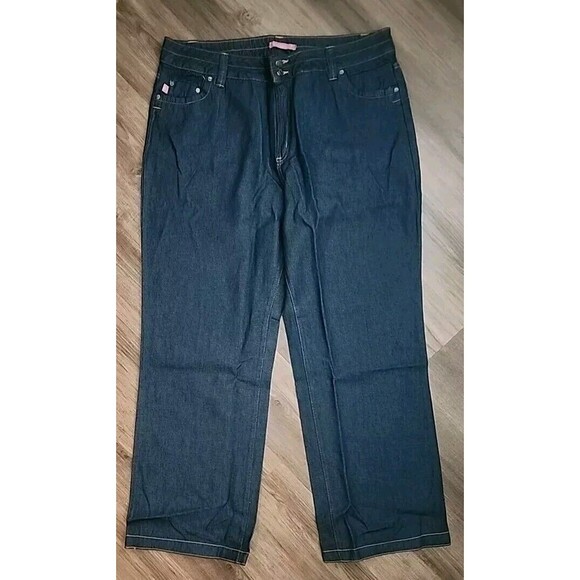 Woman Within Jeans NWOT 20T Natural Fit Wide-Leg Dark Wash Denim - Picture 5 of 7